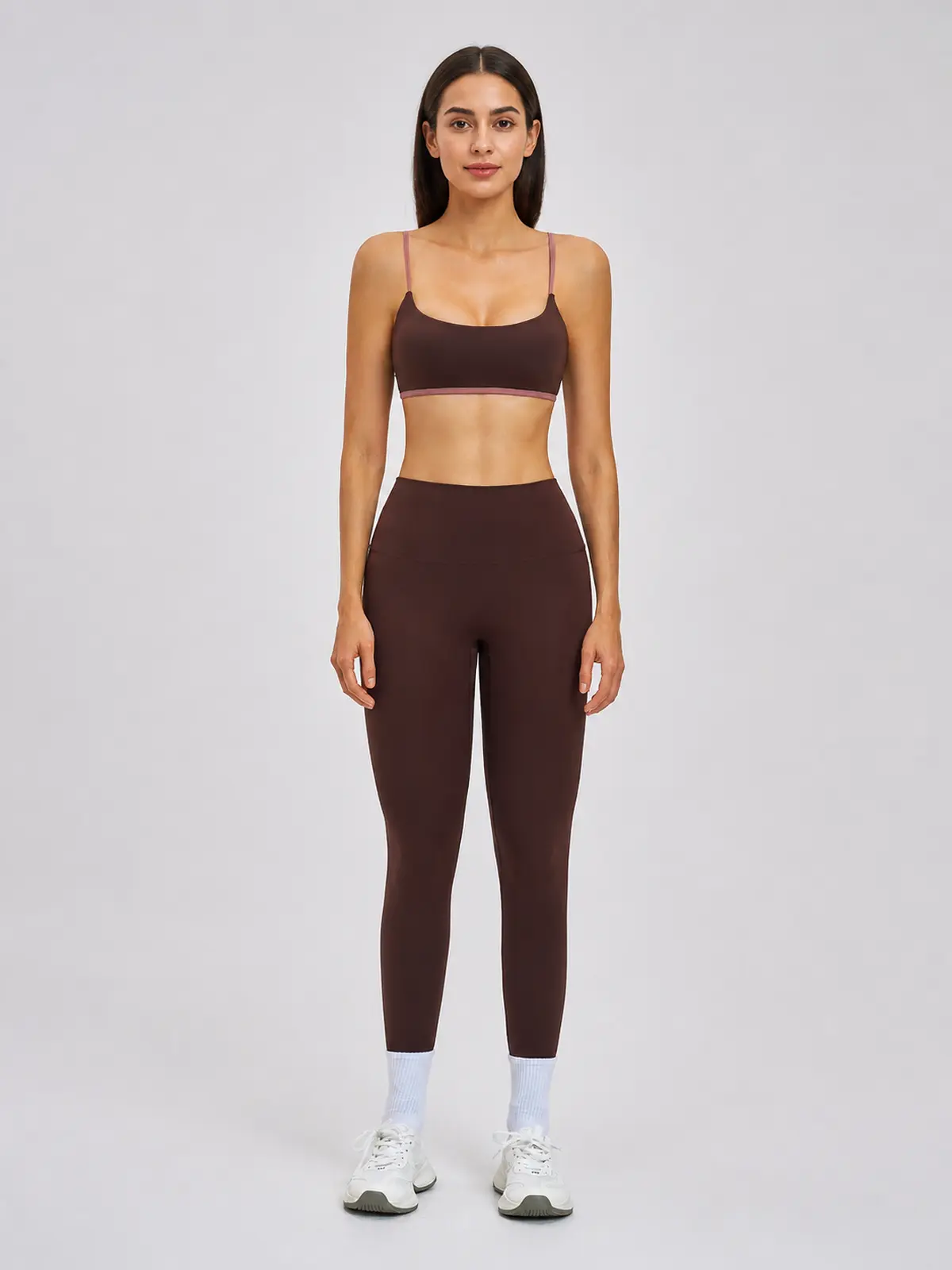 Meadow Note Sports Bra and Full-Length Leggings Set — studio portrait