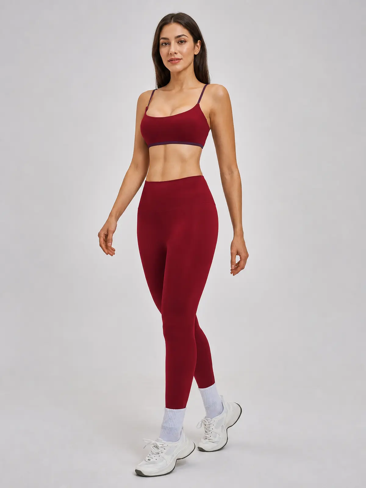 Meadow Note Sports Bra and Full-Length Leggings Set — studio portrait