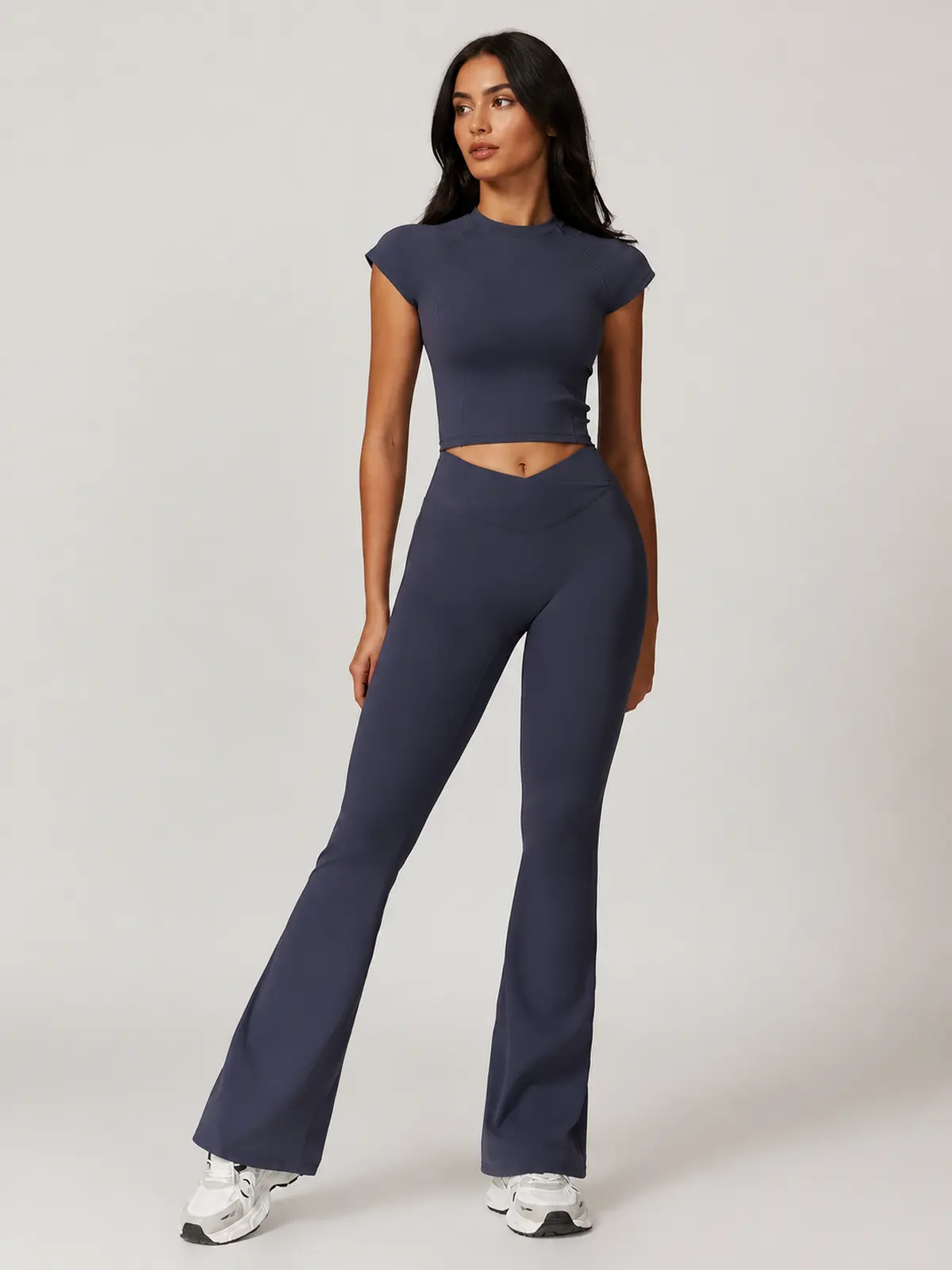 Meridian Ink T-Shirt and Flare Leggings Set — blue-gray — general — authoritative variation image