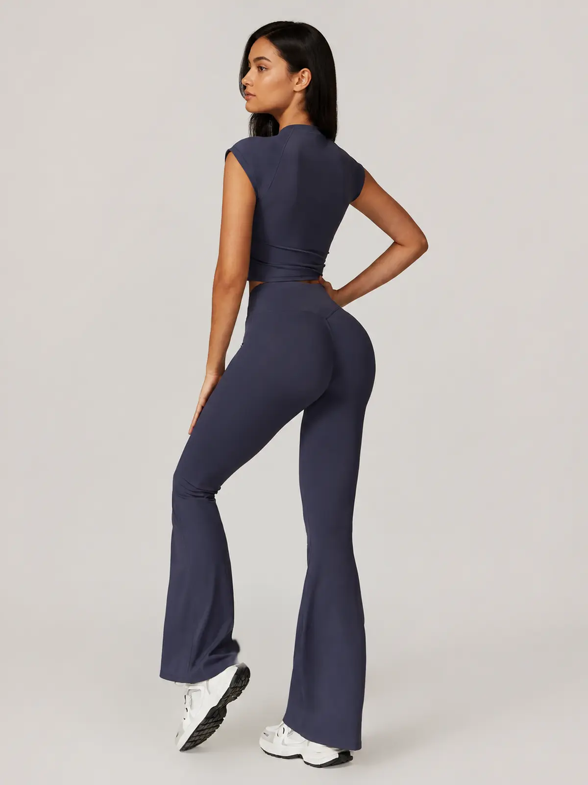 Meridian Ink T-Shirt and Flare Leggings Set — blue-gray — general — authoritative variation match