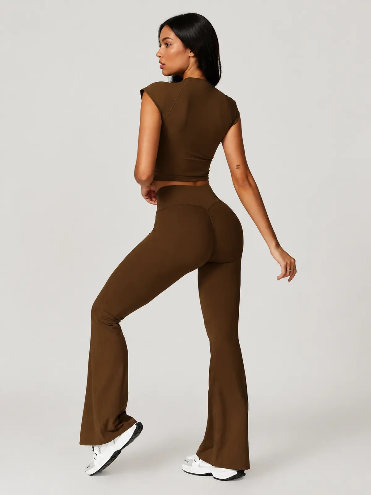 Meridian Ink T-Shirt and Flare Leggings Set — brown — general — authoritative variation match