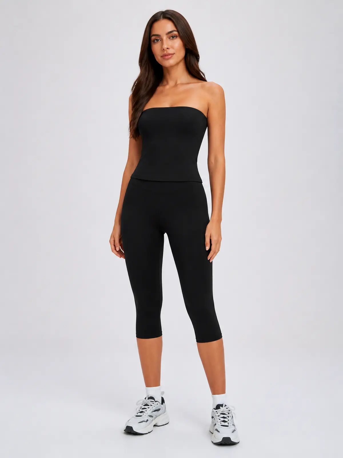 Midday Arc High-Rise Capri Leggings — black — capri-leggings — authoritative variation match
