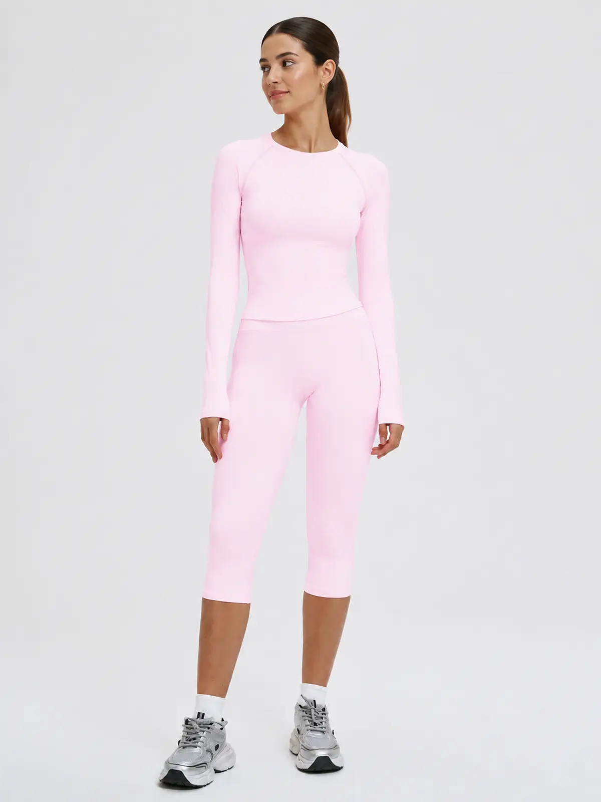 Midday Arc High-Rise Capri Leggings — studio portrait