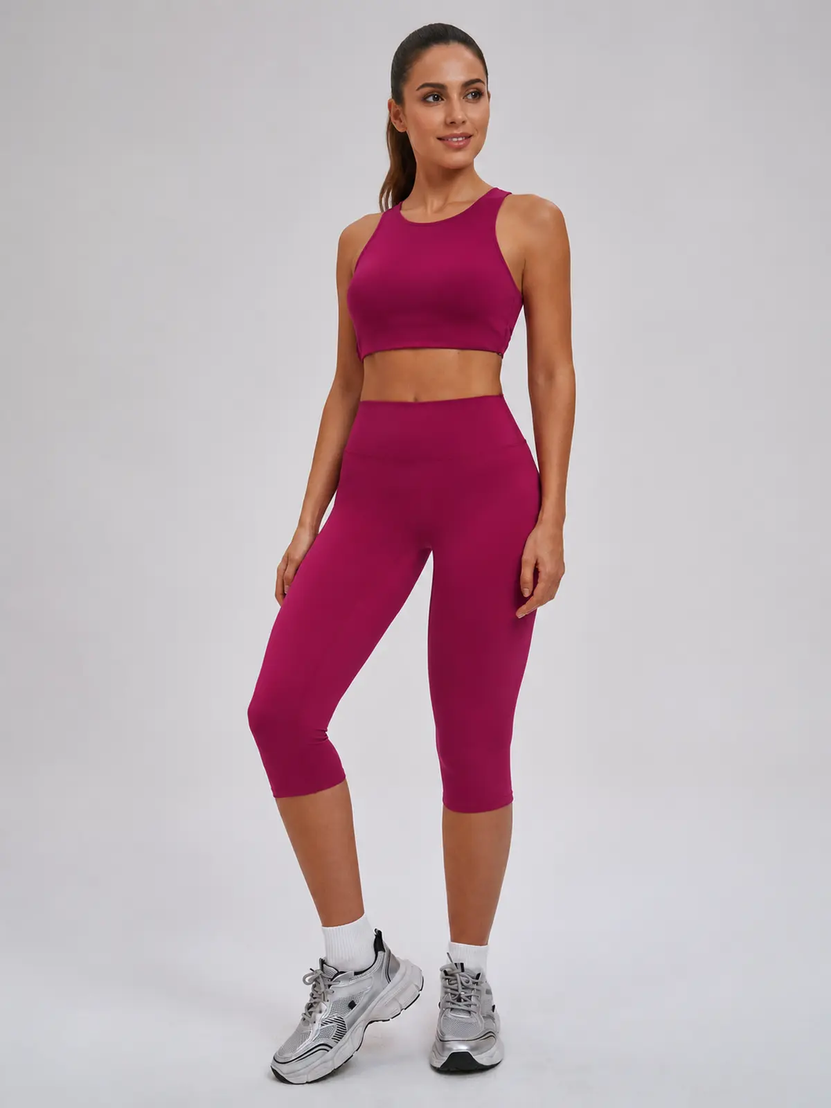 Midday Arc High-Rise Capri Leggings — studio portrait