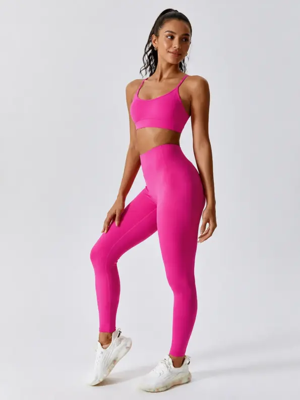 Moonlit Relay High-Rise Full-Length Yoga Leggings — magenta — authoritative variation match