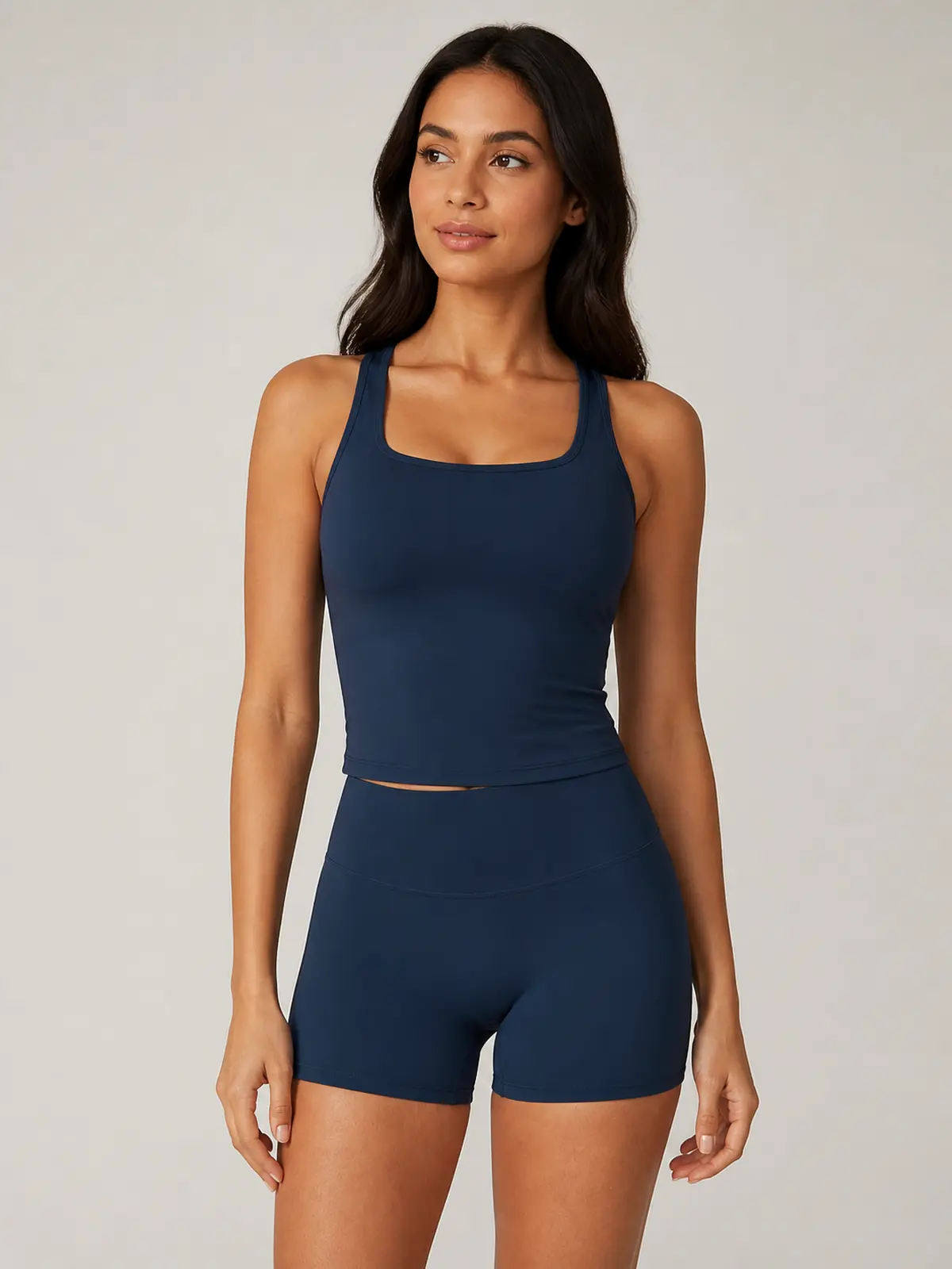 Nimbus Study Square-Neck Tank Top — navy blue — general — authoritative variation match