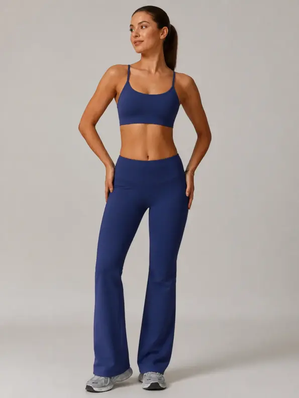 Oxbow Sketch High-Rise Flare Leggings — dark navy blue — flare-leggings — authoritative variation match
