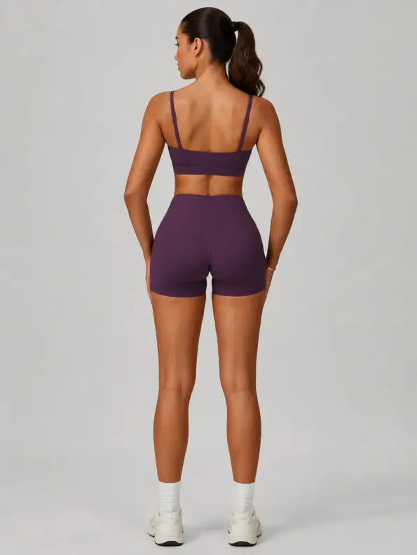 Sculpted Path High-Rise Bike Shorts — purple — bike-shorts — authoritative variation match