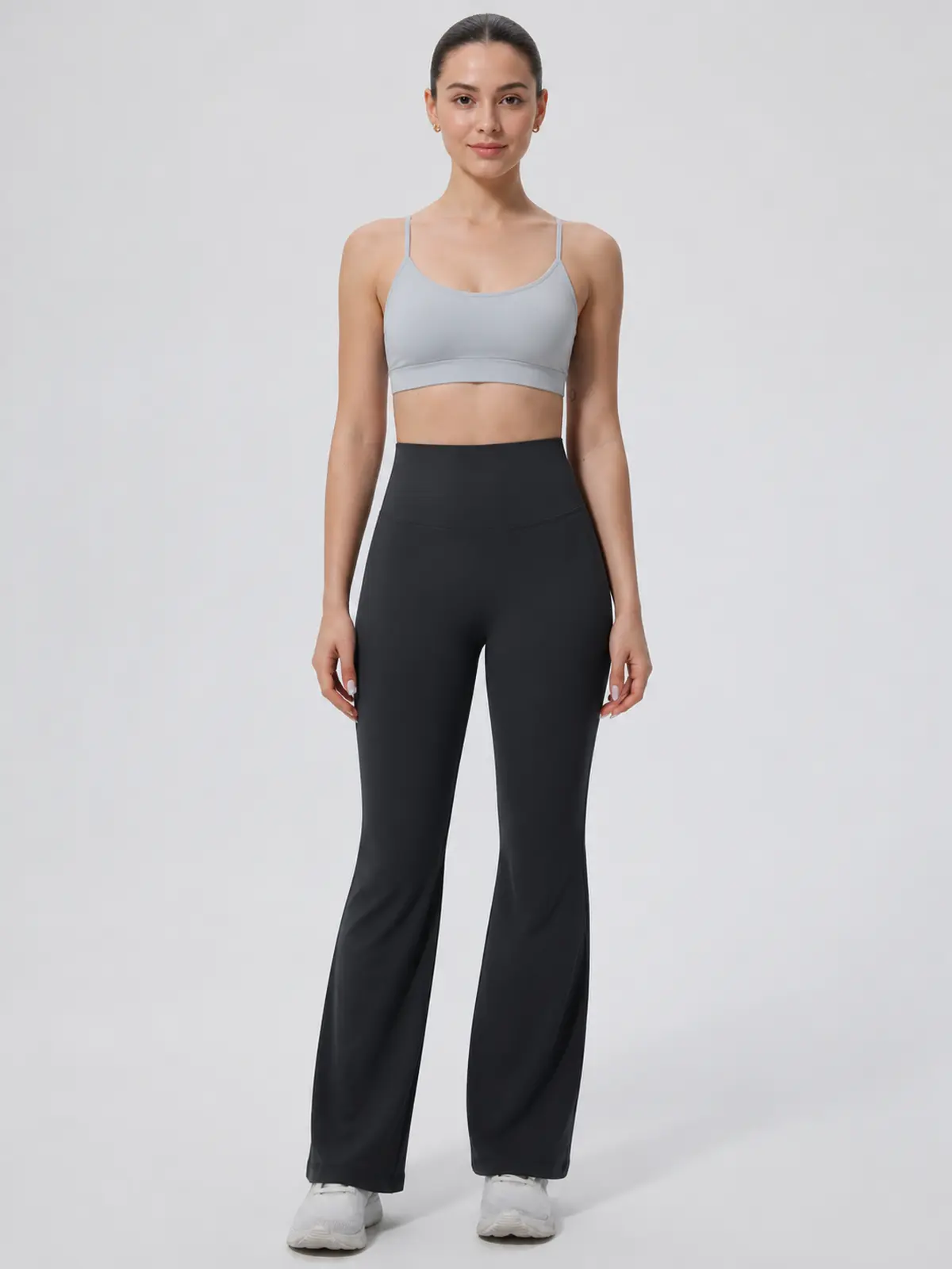 Sienna Sweep High-Rise Flare Leggings — black — flare-leggings — authoritative variation match