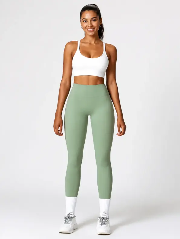 Solace Current High-Rise Full-Length Yoga Leggings — sage green — authoritative variation match
