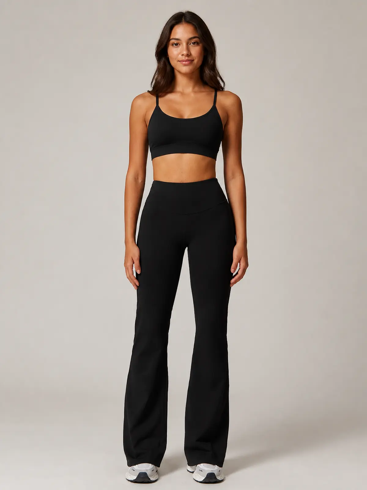 Solar Drift High-Rise Flare Leggings — black — flare-leggings — authoritative variation match