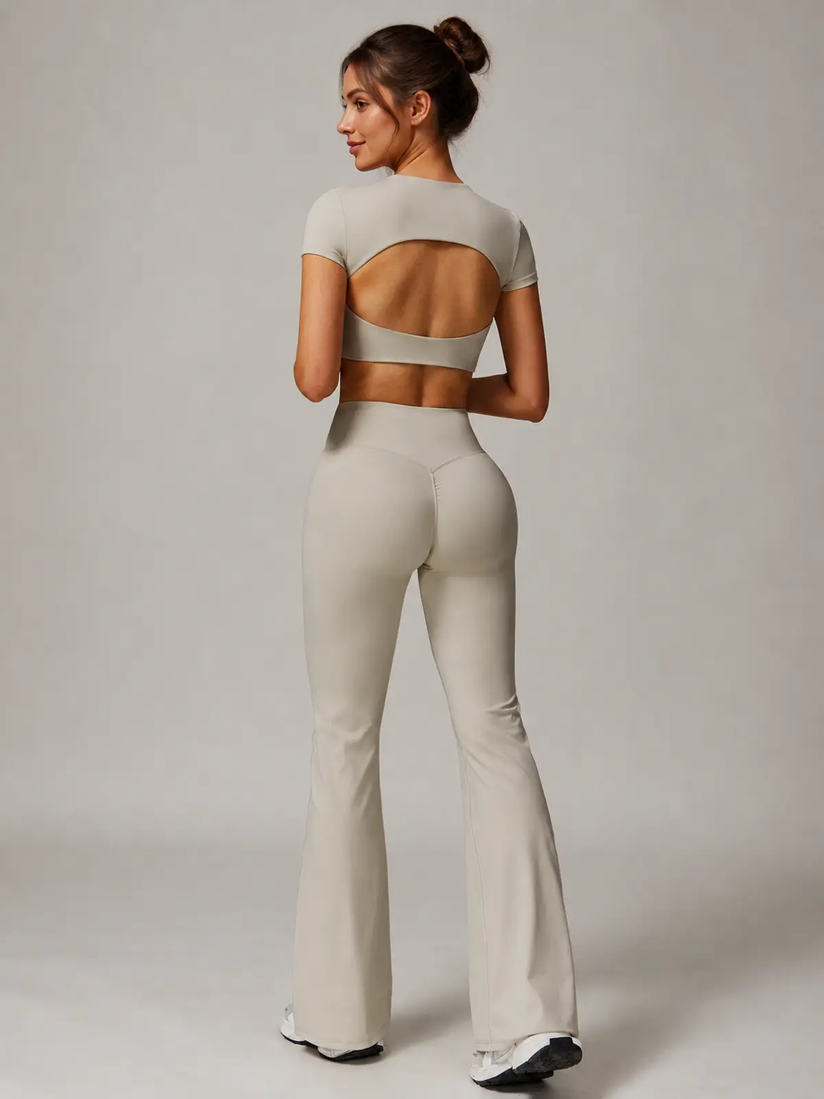 Solar Drift High-Rise Flare Leggings — ivory — flare-leggings — authoritative variation match
