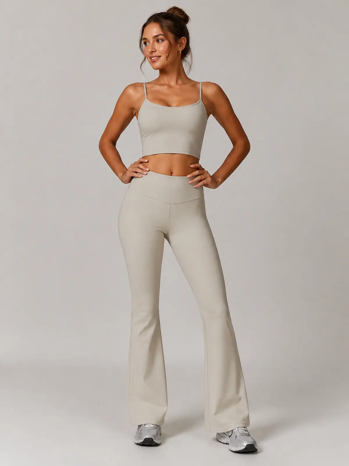 Solar Drift High-Rise Flare Leggings — ivory — flare-leggings — authoritative variation match