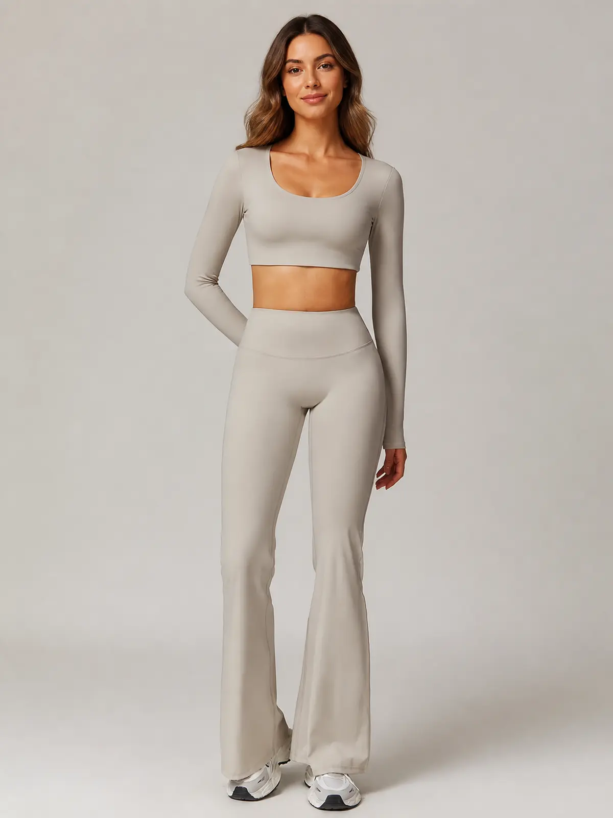Solar Drift High-Rise Flare Leggings — ivory — flare-leggings — authoritative variation match