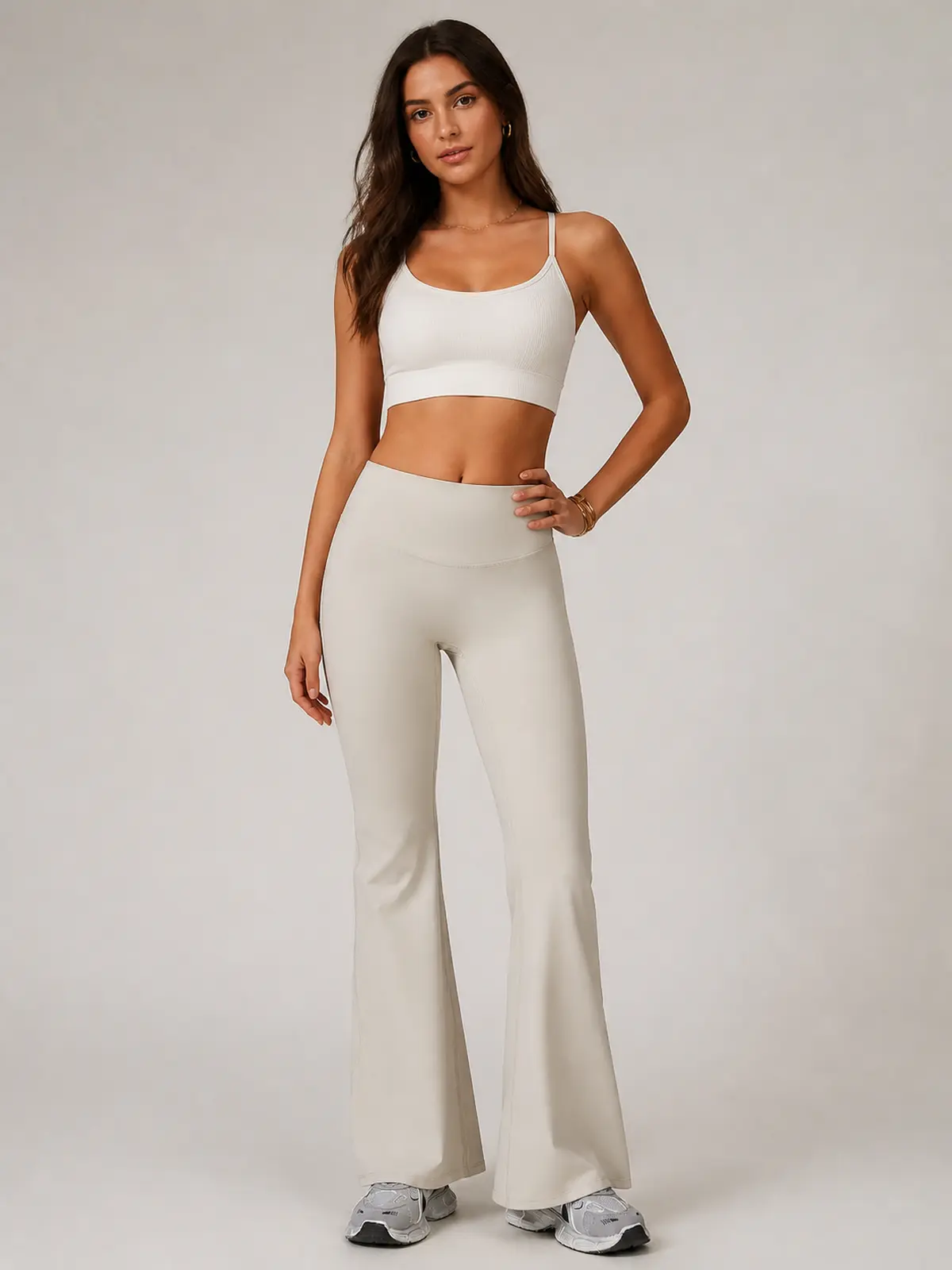 Solar Drift High-Rise Flare Leggings — ivory — flare-leggings — authoritative variation match