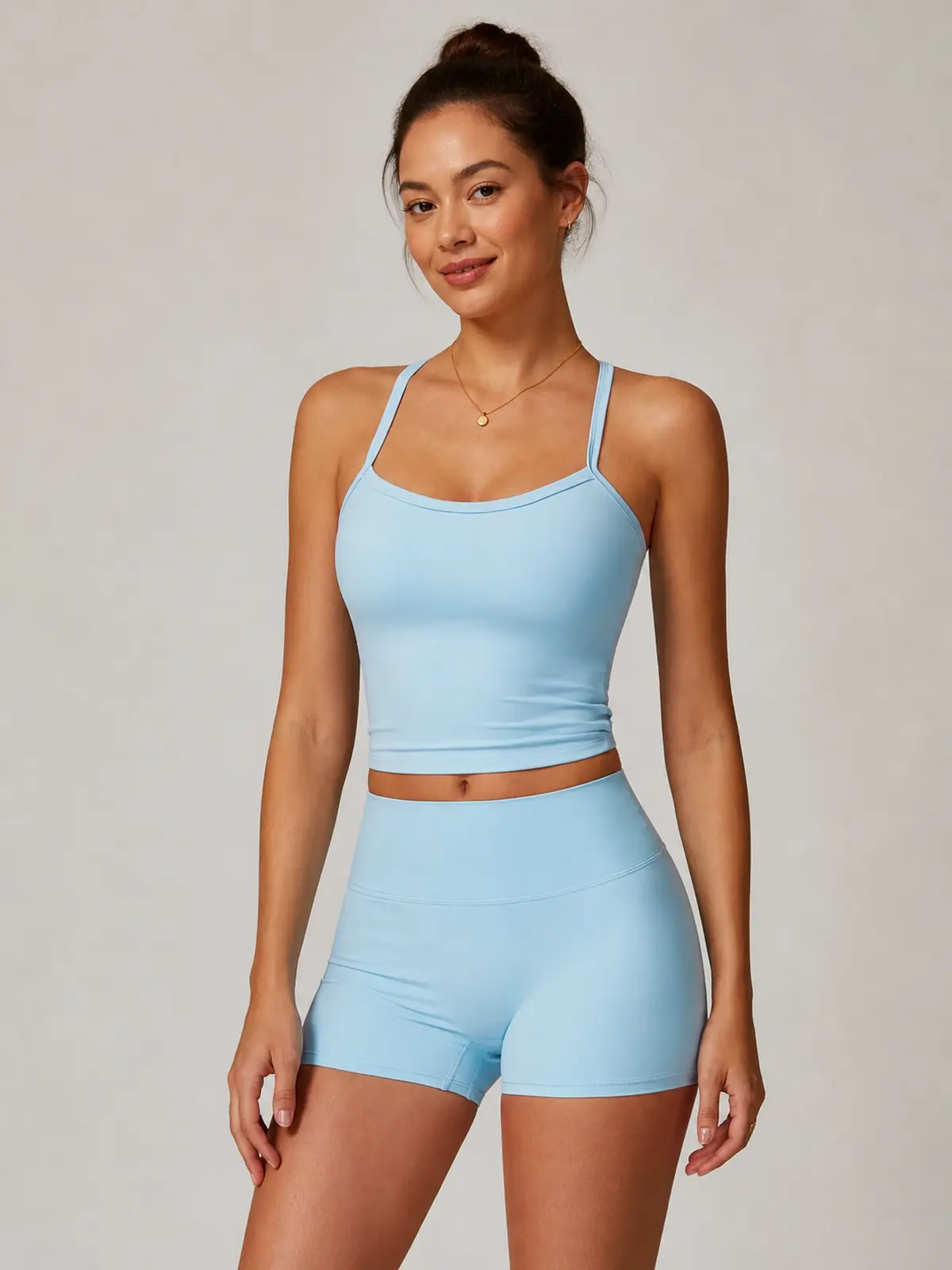 Solstice Muse Square-Neck Cropped Tank Top — sky blue — general — authoritative variation match