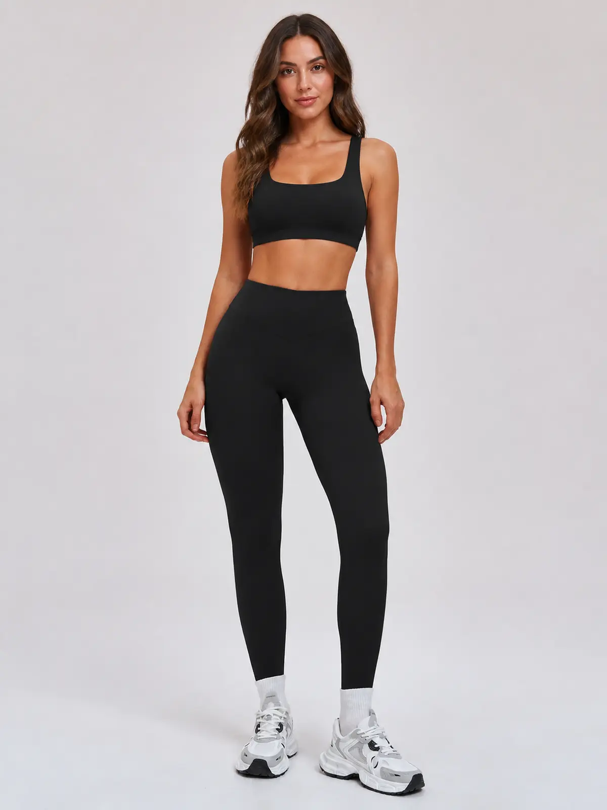 Violet Meridian High-Rise Ankle Leggings — black — authoritative variation image