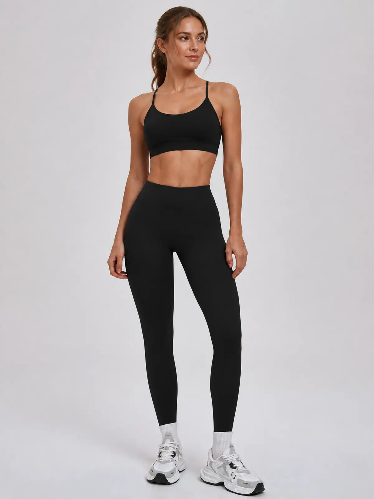 Violet Meridian High-Rise Ankle Leggings — black — authoritative variation match