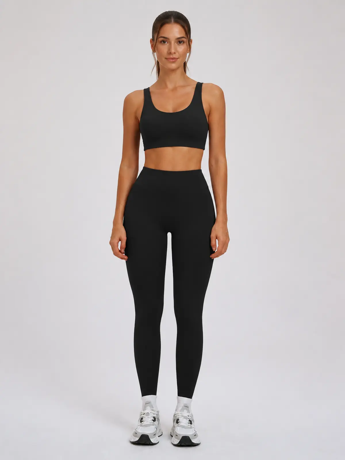 Violet Meridian High-Rise Ankle Leggings — black — authoritative variation match