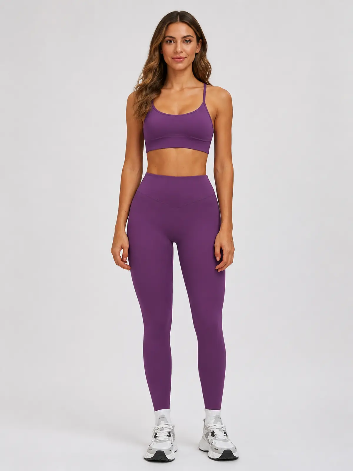 Violet Meridian High-Rise Ankle Leggings — purple — authoritative variation match