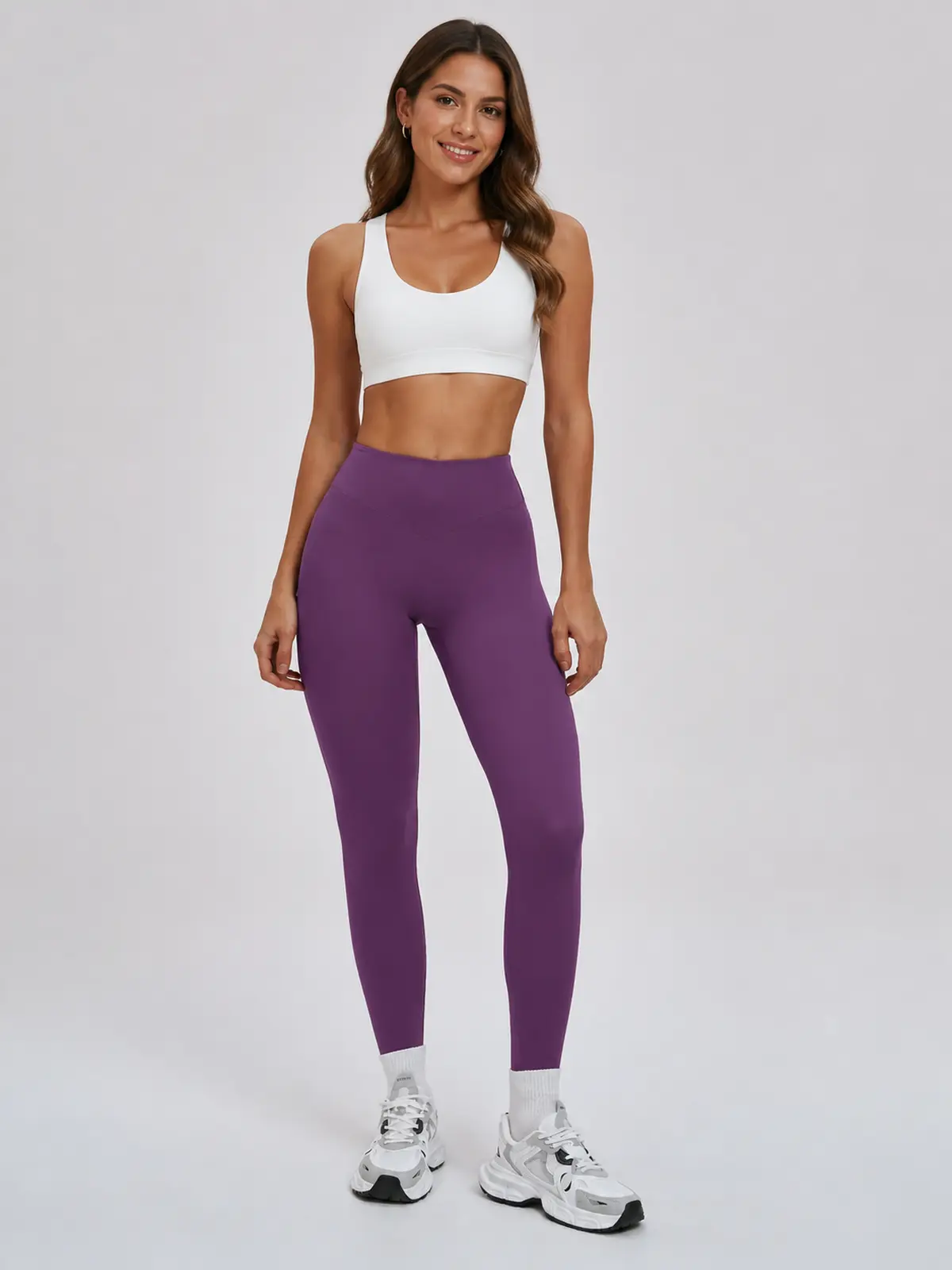Violet Meridian High-Rise Ankle Leggings — purple — authoritative variation match