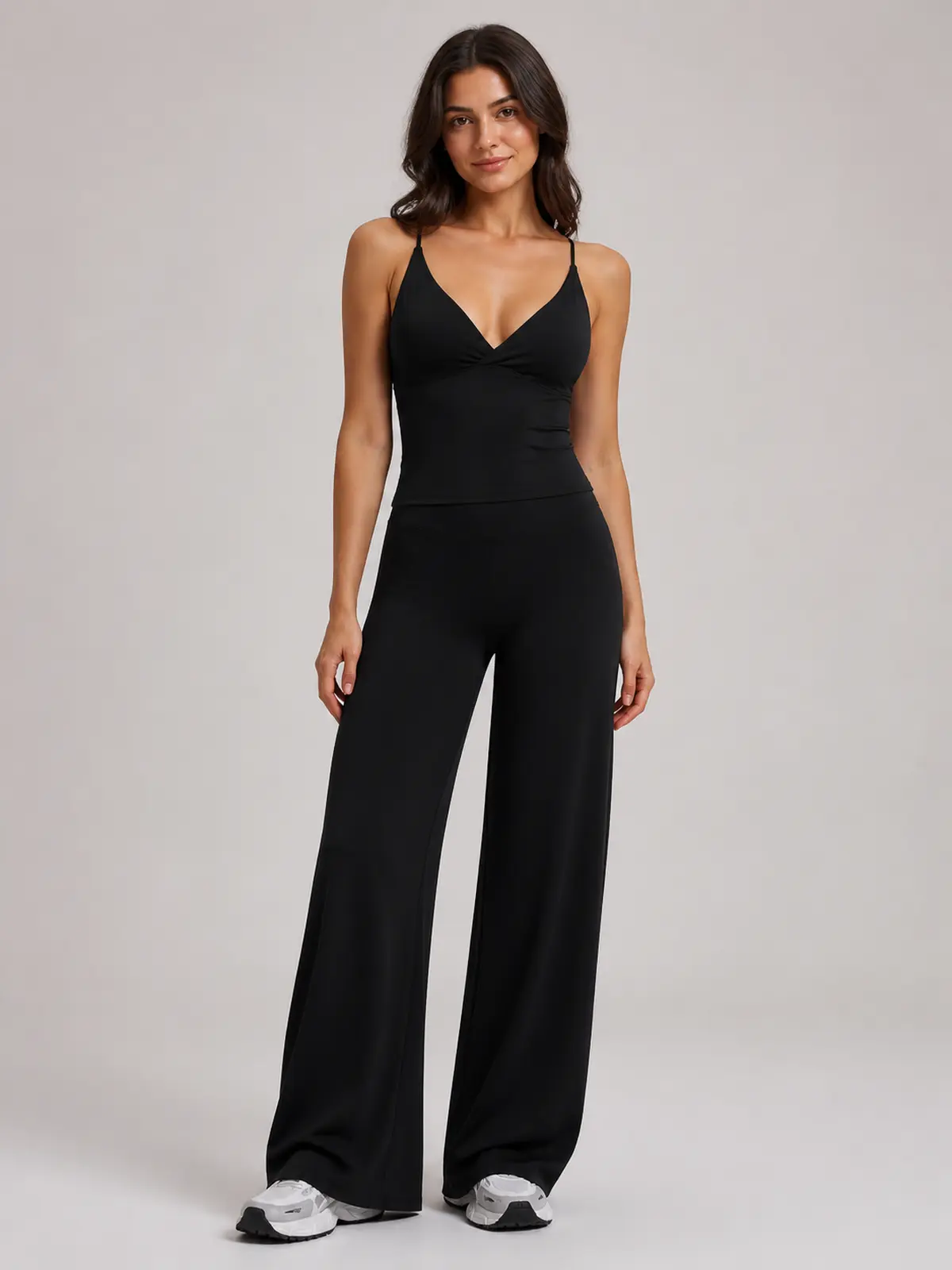 Willow Passage High-Rise Crossover Flare Leggings — black — pants — authoritative variation match