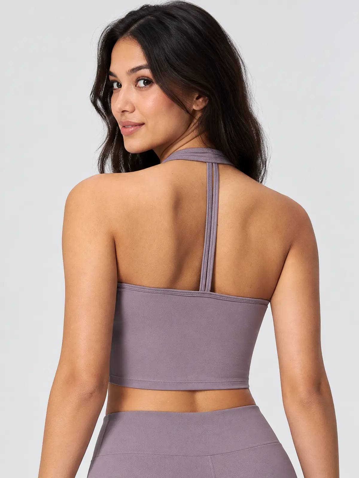 Canyon Veil Halter Crop Top — smoke purple — crop-top — authoritative variation match
