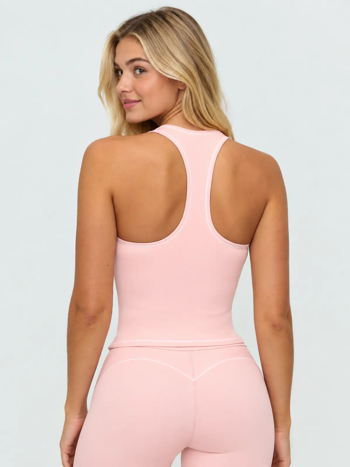 Meadow Current Scoop-Neck Longline Tank Top — light pink — general — authoritative variation match