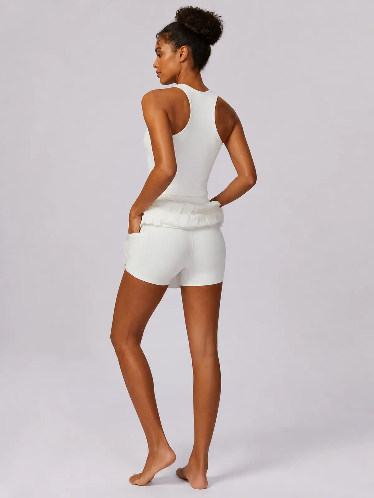 Pleatfall Motion High-Rise Pleated Yoga Skort — white — authoritative variation match