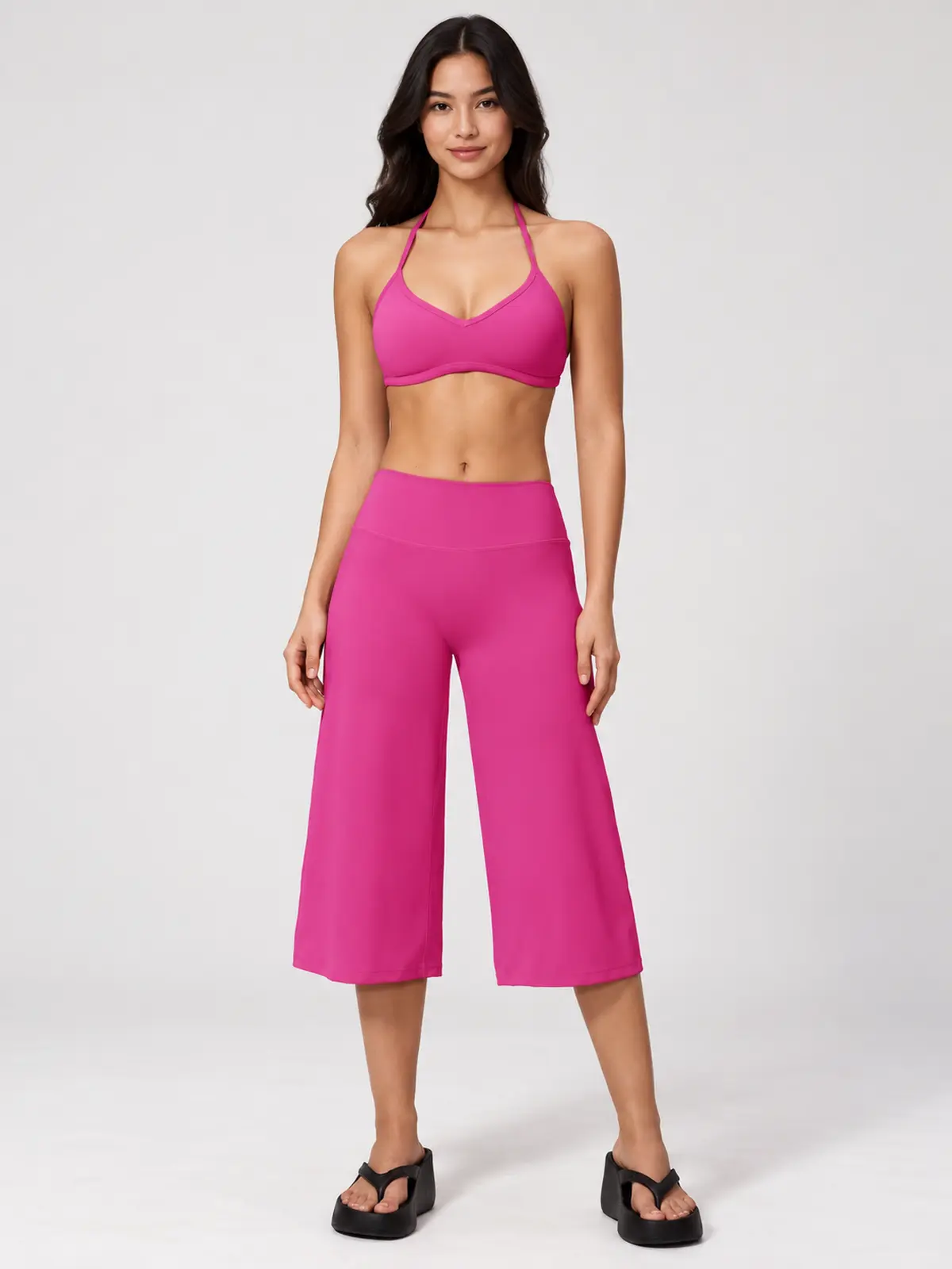 Rook Melody Halter-Neck Sports Bra — bright pink — general — authoritative variation match