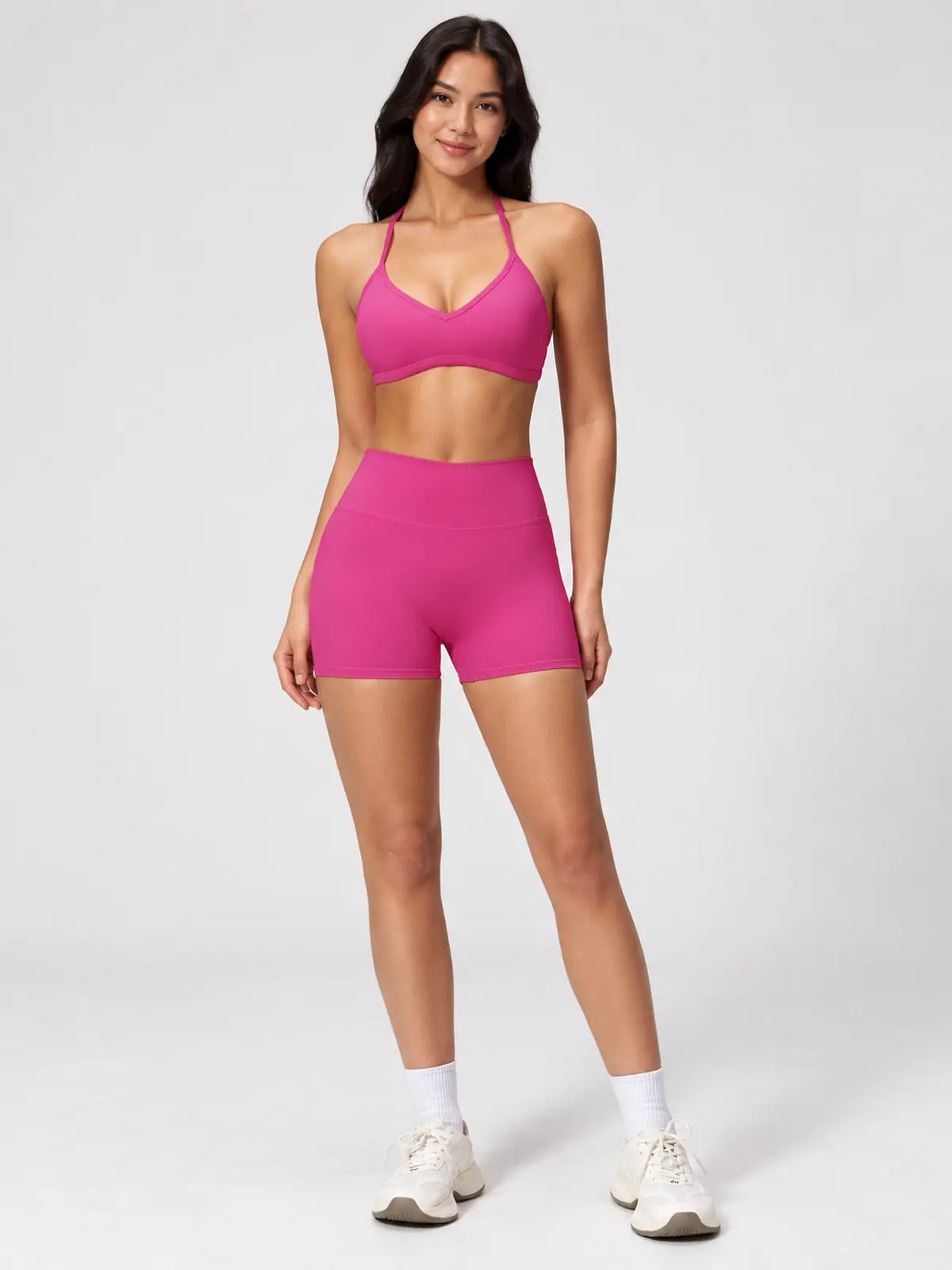 Rook Melody Halter-Neck Sports Bra — bright pink — general — authoritative variation match