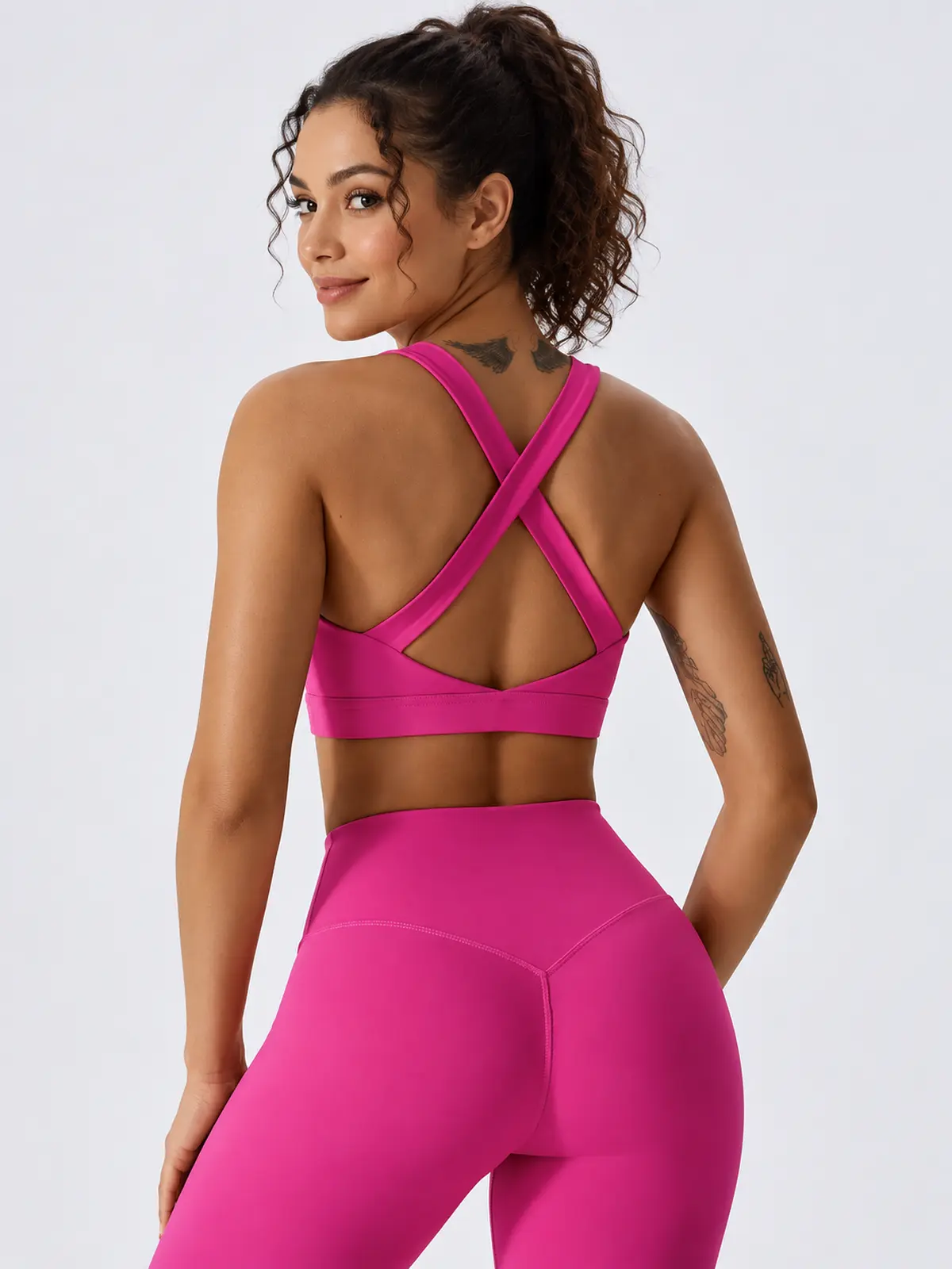 Sagebound Relay Scoop-Neck Sports Bra — magenta — sports-bra — authoritative variation match