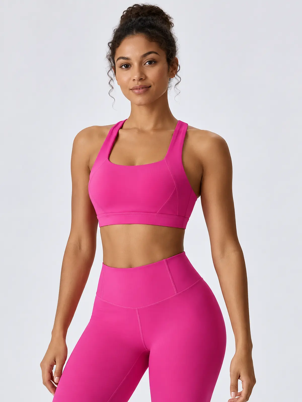 Sagebound Relay Scoop-Neck Sports Bra — magenta — sports-bra — authoritative variation match