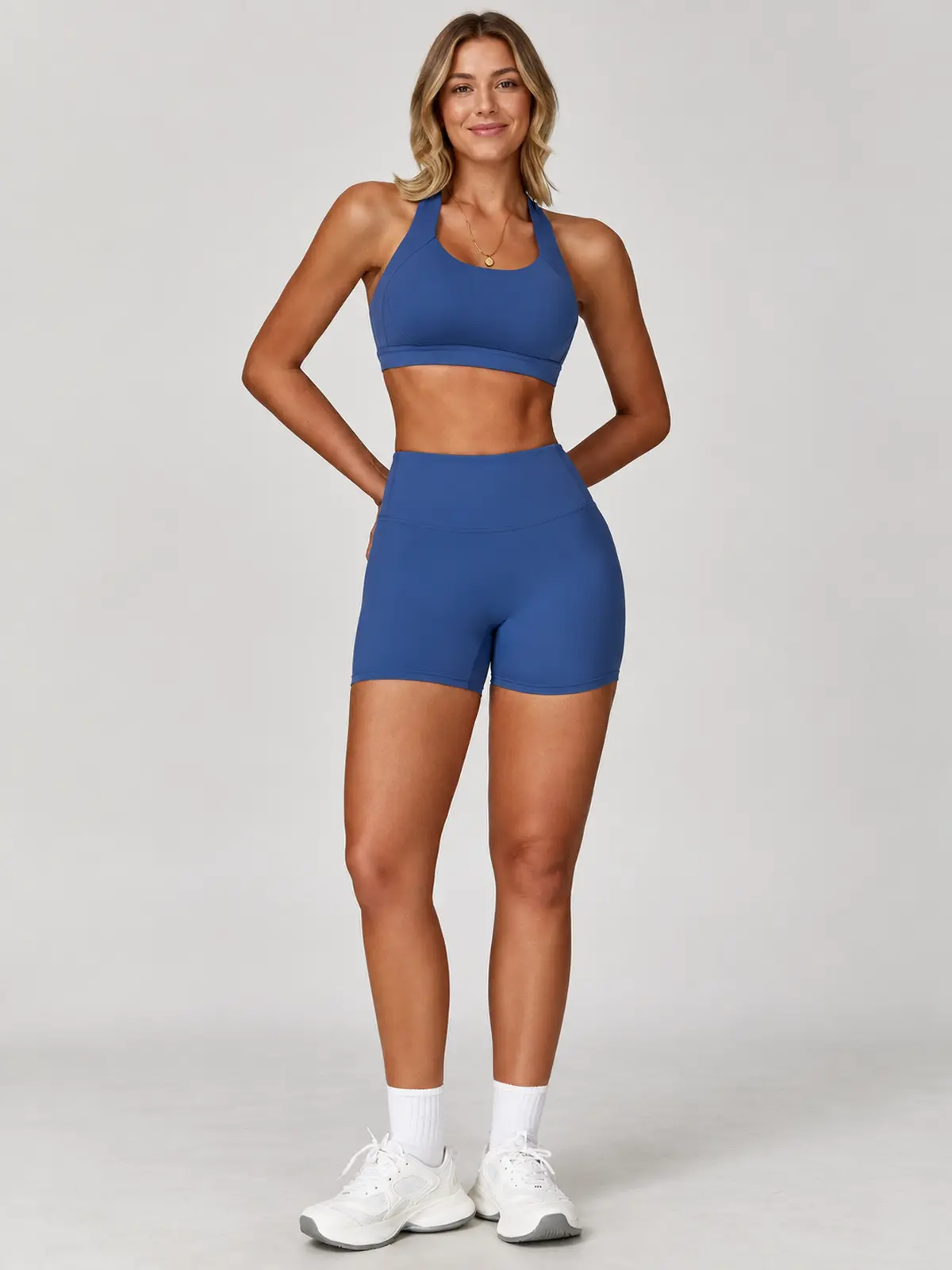 Sagebound Relay Scoop-Neck Sports Bra — medium midnight blue — general — authoritative variation match