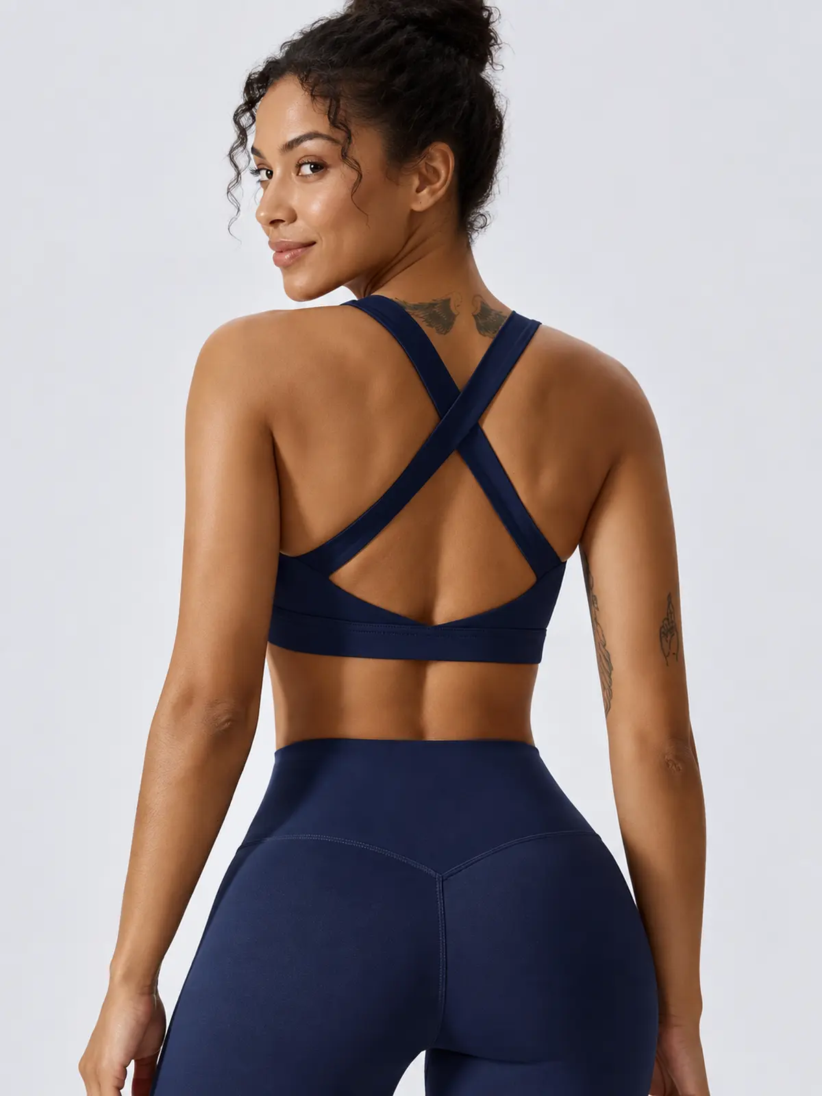 Sagebound Relay Scoop-Neck Sports Bra — navy blue — sports-bra — authoritative variation match