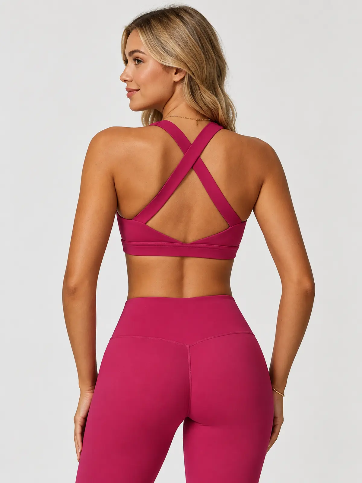 Sagebound Relay Scoop-Neck Sports Bra — rose red — sports-bra — authoritative variation match