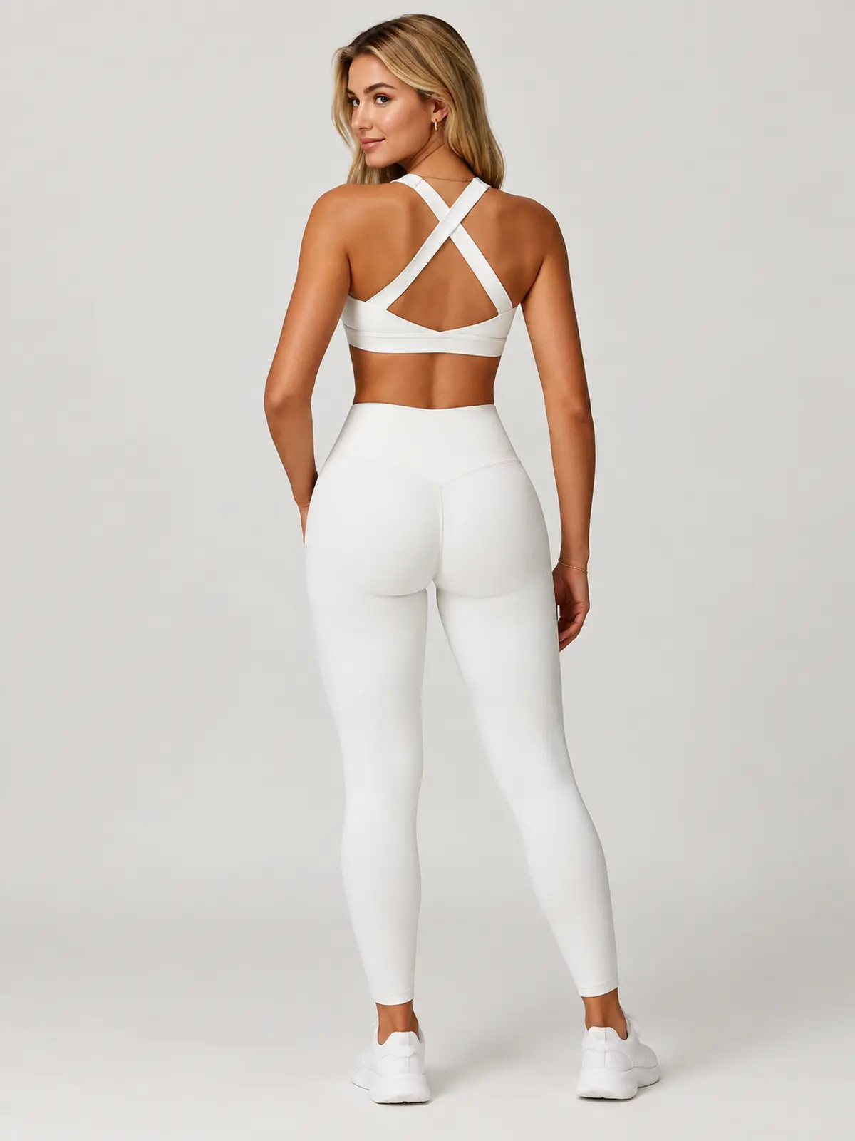 Sagebound Relay Scoop-Neck Sports Bra — white — general — authoritative variation match