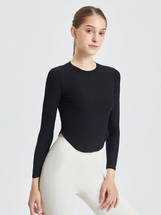 

Discover Your Ashtanga Voyage in Our Curved Waist Long Sleeve Yoga Shirt - Perfect for Deep Stretches & Mindful Meditation!