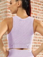 Discover the Comfort of Nature with this Cottagecore-Inspired Knit Yoga Crop Top. Enjoy the Soft Threads of this Stylish, Breathable Top.