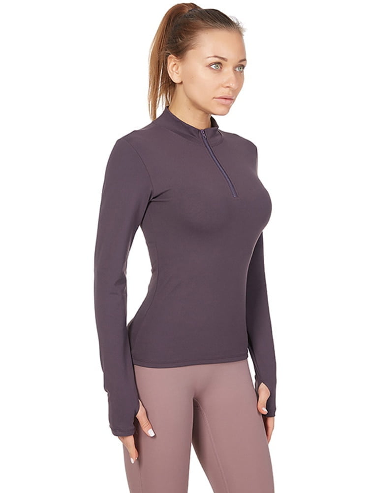 Discover the Vinyasa Voyage - Luxurious Long Sleeve + Thumb Hole Fitness Top for a Sensuous Workout Experience.