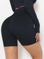 Flattering, High-Waisted Push-Up Yoga Shorts with Scrunch Butt Detail for a Sexy Flow