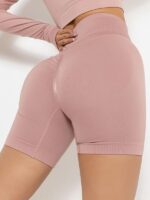 Seductive Flow High Waisted Push Up Scrunch Booty Yoga Shorts - Sexy Gym Wear for Women