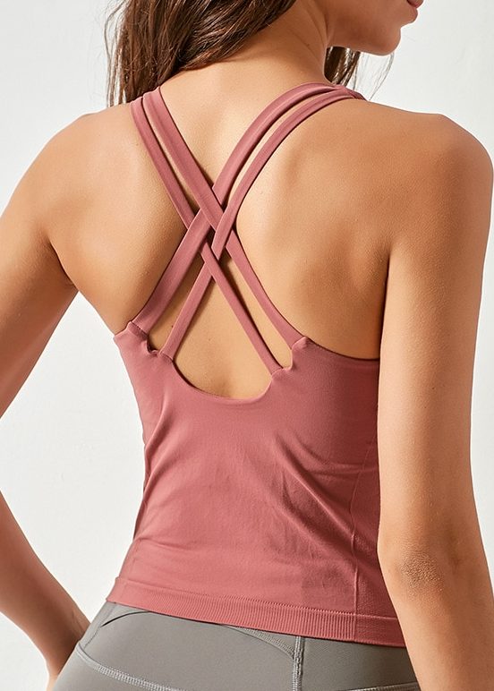 Sensual Harmony CrissCross Yoga Tank Top - Sexy, Flattering, Breathable, Comfortable, Stretchy, Stylish, Flowy, Feminine