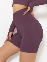Sizzling Stretch High Rise Push Up Booty Scrunch Yoga Shorts for Women