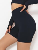 Sultry Flow High Waisted Push Up Booty Shaping Yoga Shorts - Enhance Your Curves!