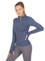 Vinyasa Voyage Womens Long Sleeve Thumb Hole Yoga Shirt - Activewear Top for Gym, Running & Fitness