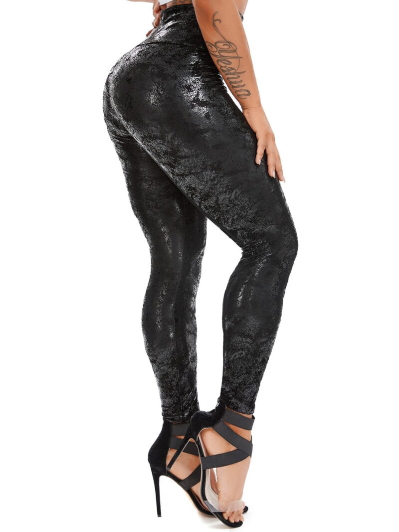 Be Sexy and Stylish! Fibers Envision High-Waisted Push-Up Faux Leather Pants – Perfect for Any Occasion!
