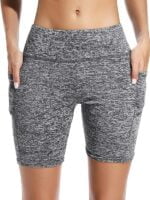 Discover Comfort and Style with Hatha Voyage Womens High-Waisted Elastic Yoga Shorts - Perfect for Yoga, Pilates, and More!
