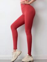 Elegant Solid Color High Waisted Scrunch Butt Yoga Leggings for the Perfect Flow of Movement