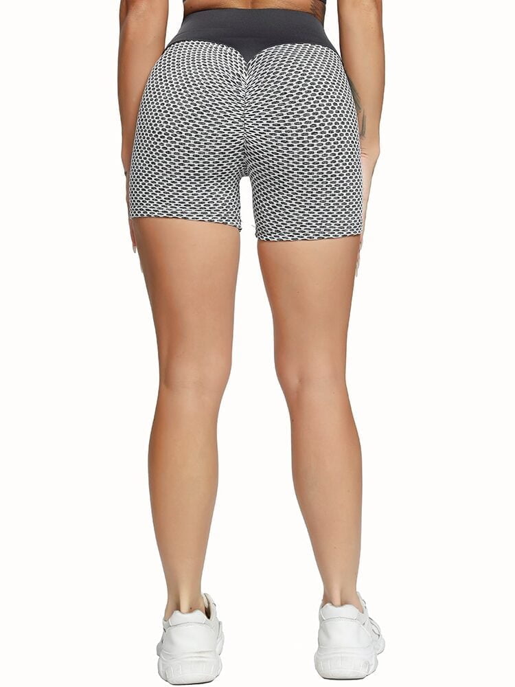 Fitness-Ready High Waisted Yoga Shorts - Honeycomb Core Collection Vital